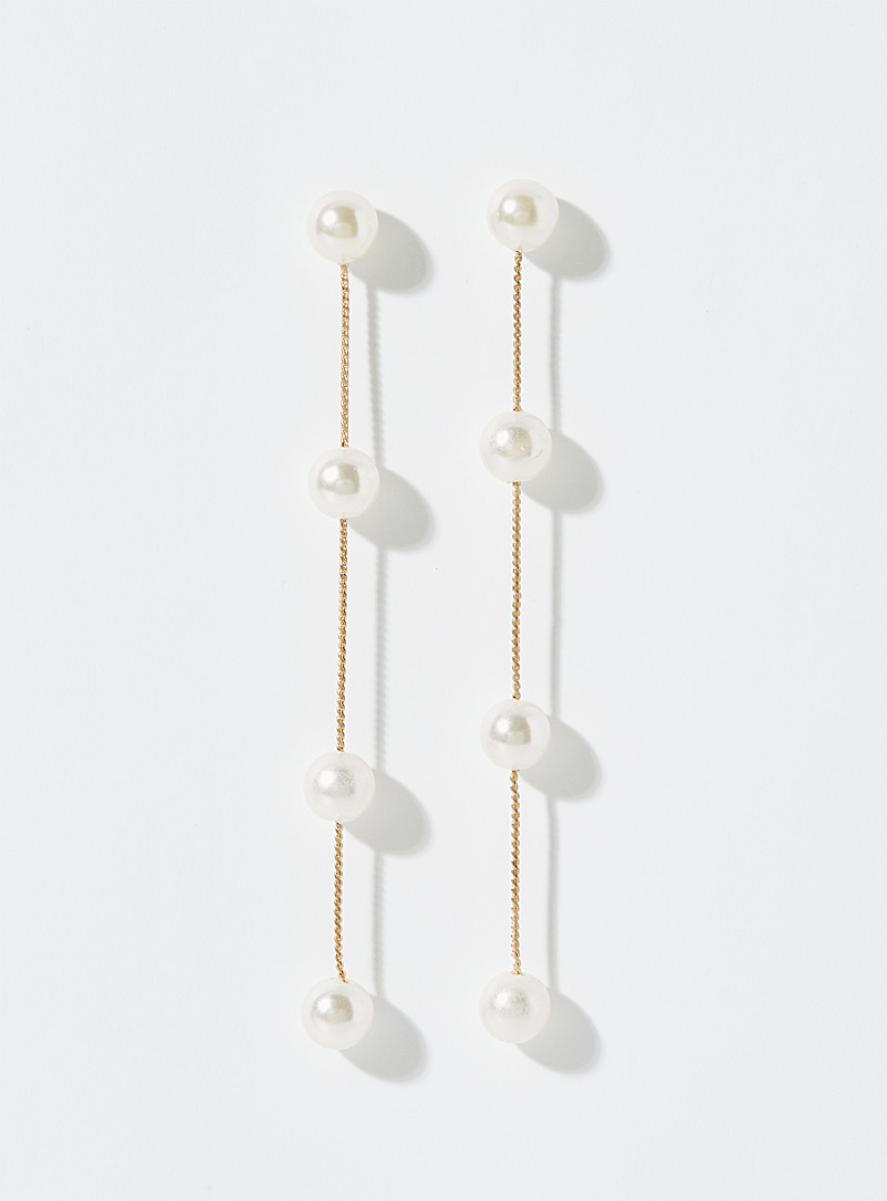 Long pearly bead earrings | Simons | Shop Women's Earrings Online | Simons