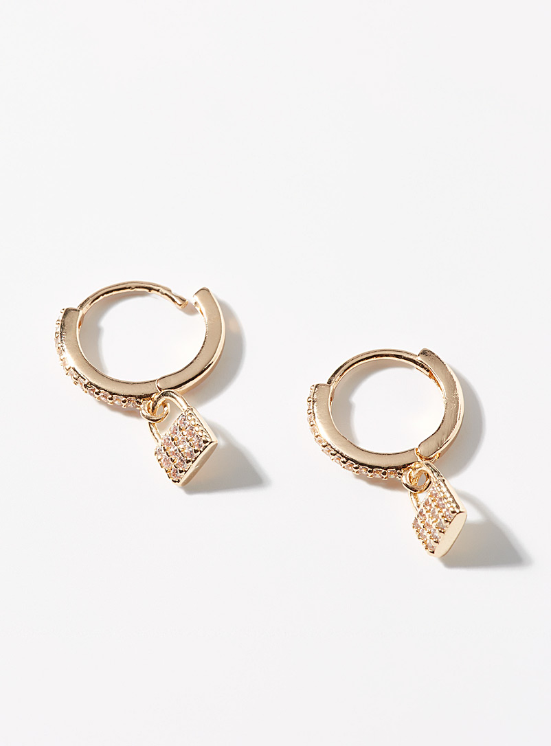 Simons Assorted Small padlock earrings for women