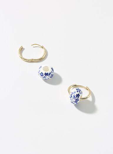 Floral bead hoops