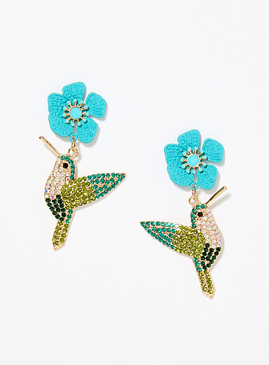 Hummingbird large earrings
