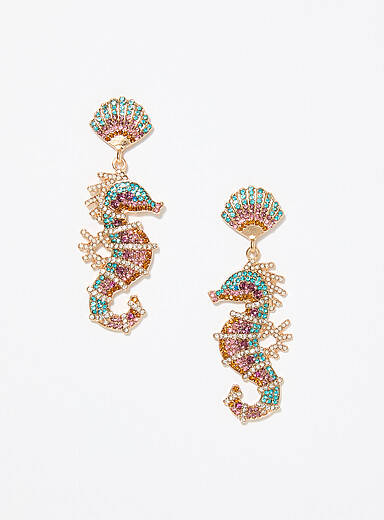Seahorse large earrings
