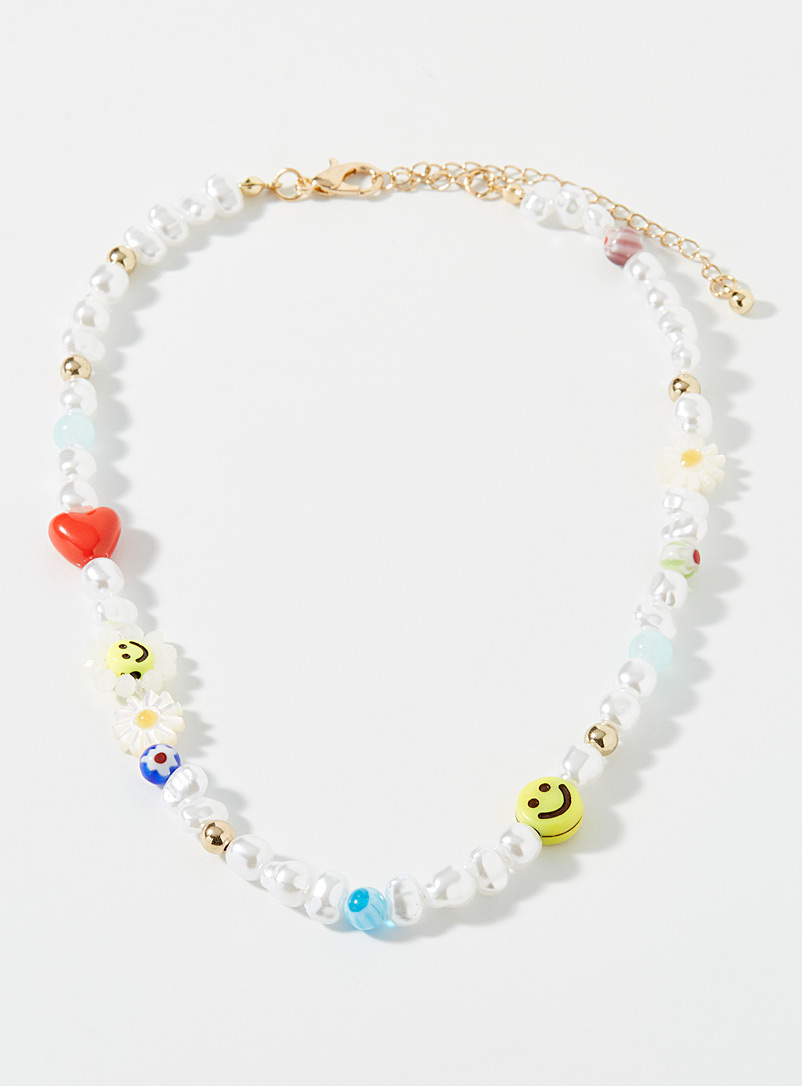 Simons: Le collier perles ludiques Assorti pour femme