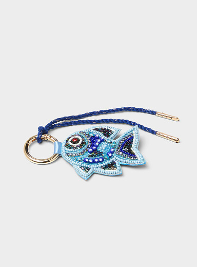 Beaded fish bag charm