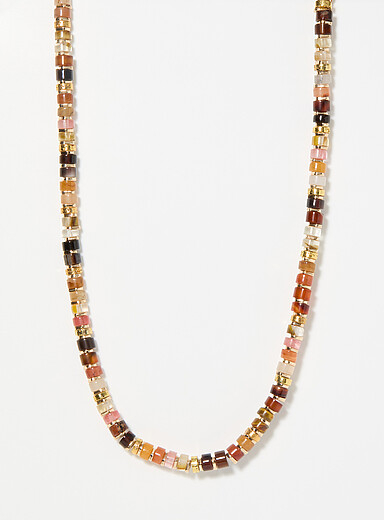 Disc multi-bead necklace