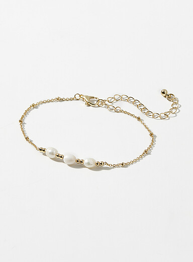 Three-pearl bracelet