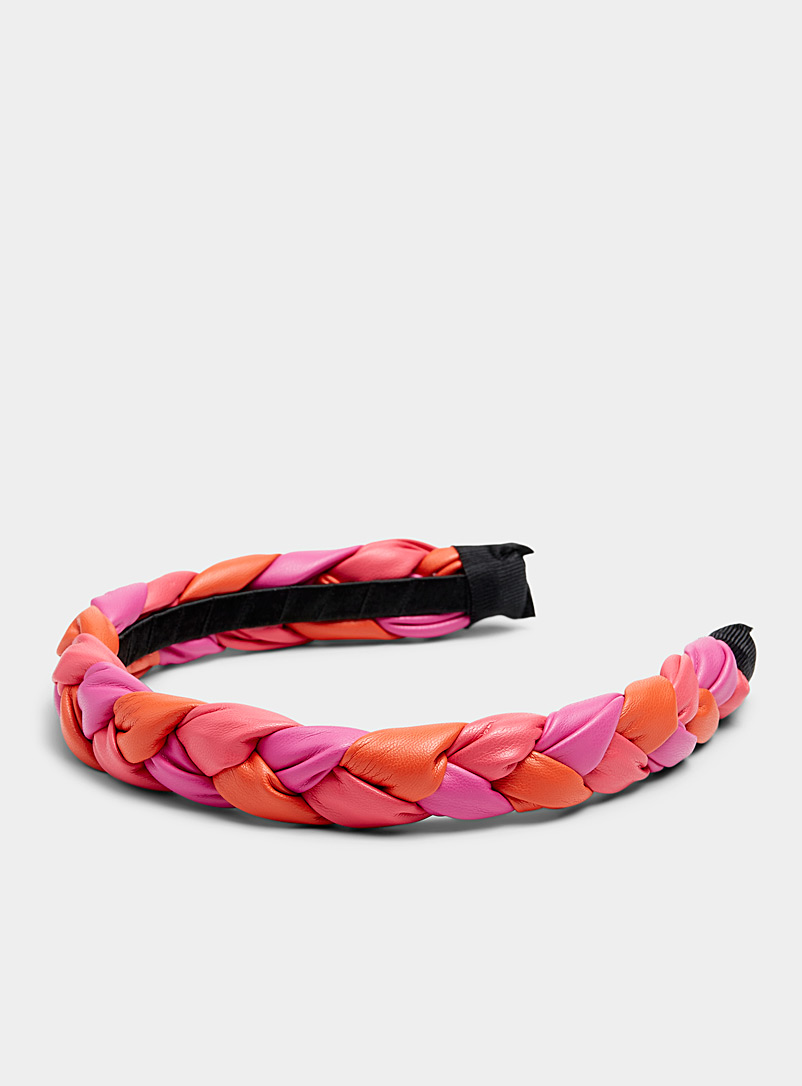 Simons Patterned Red Fruity flavour braided headband for women