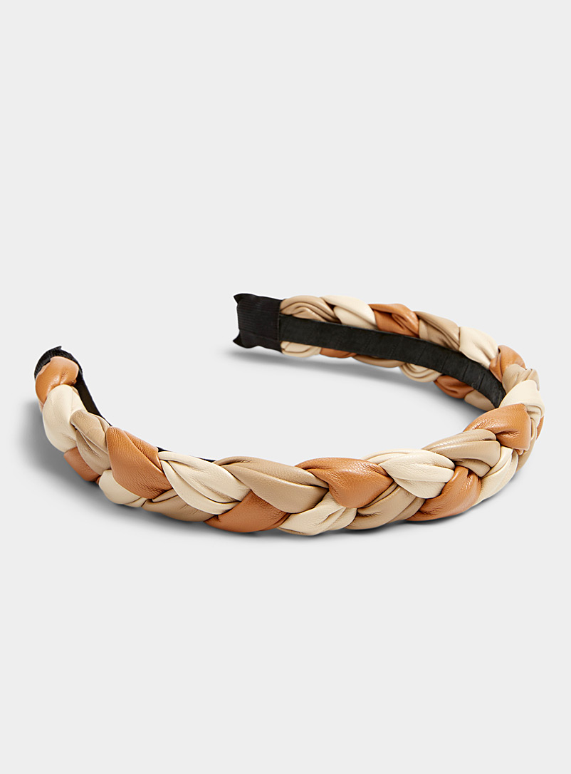Simons Assorted brown Neutral braided headband for women