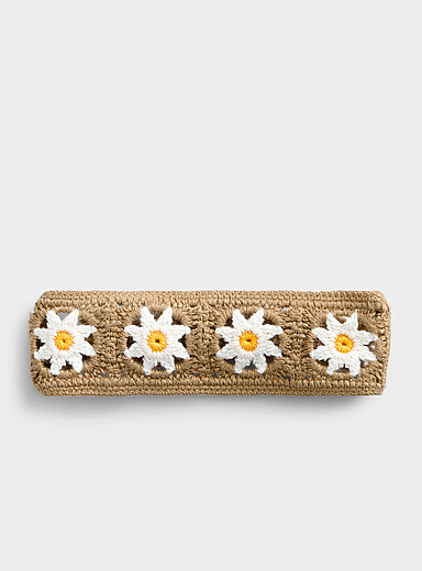 Daisy crochet headband