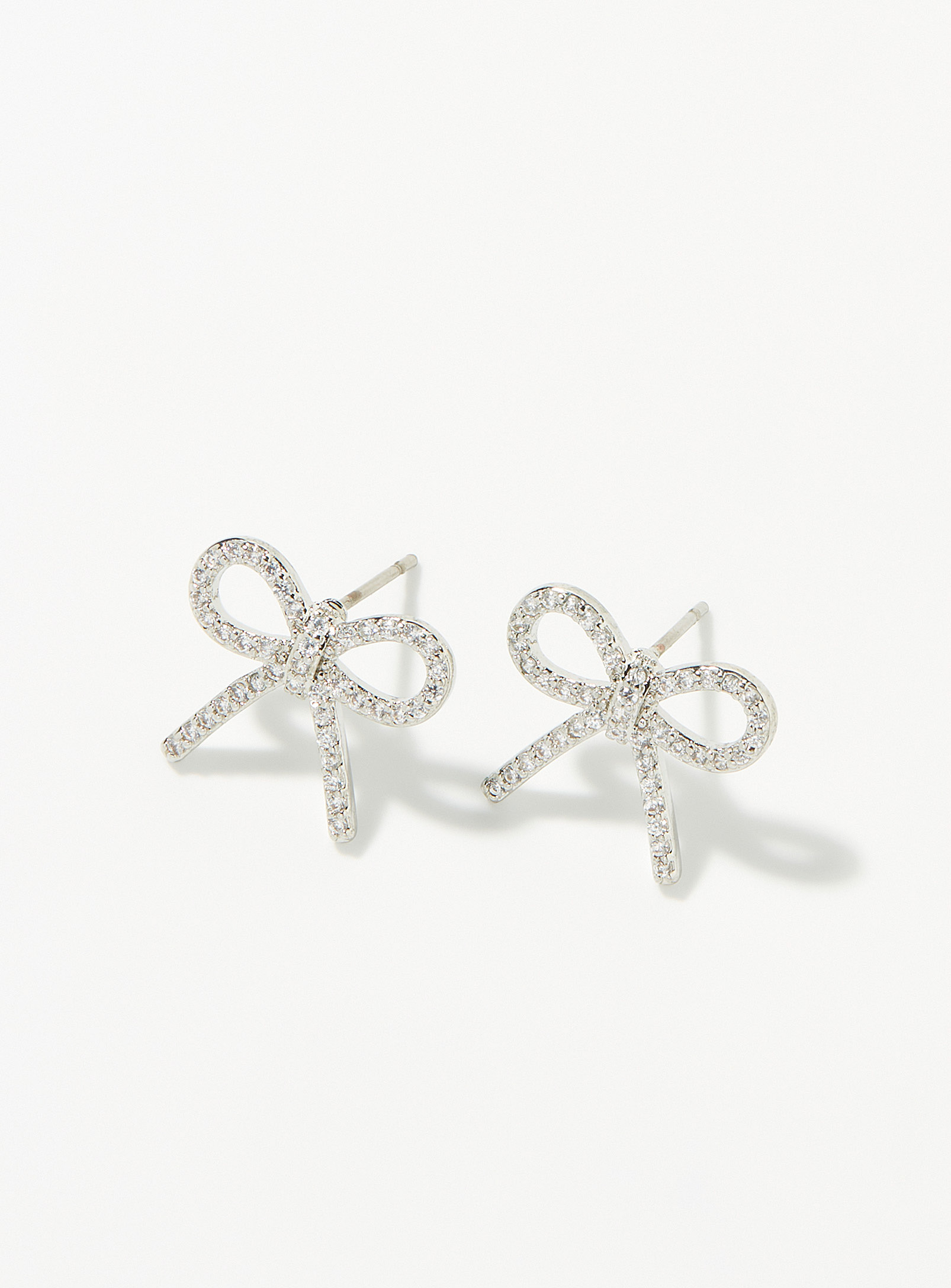 Simon's Silver Bow Earrings