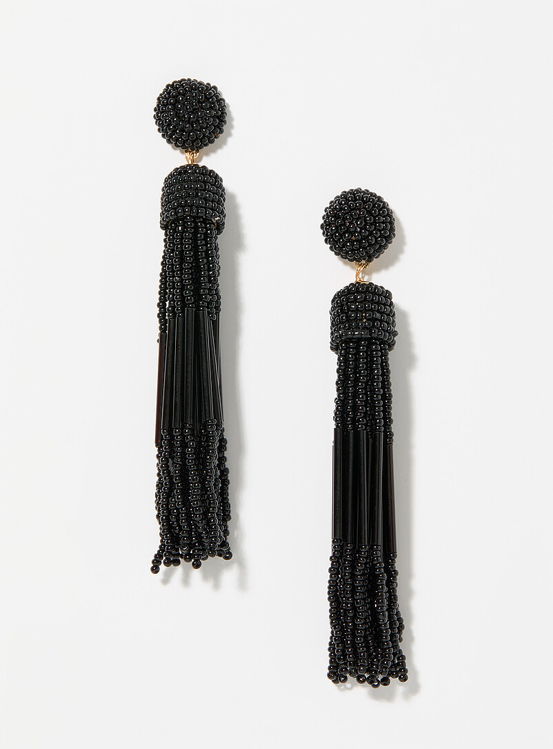 Beaded fringe earrings product image (primary)