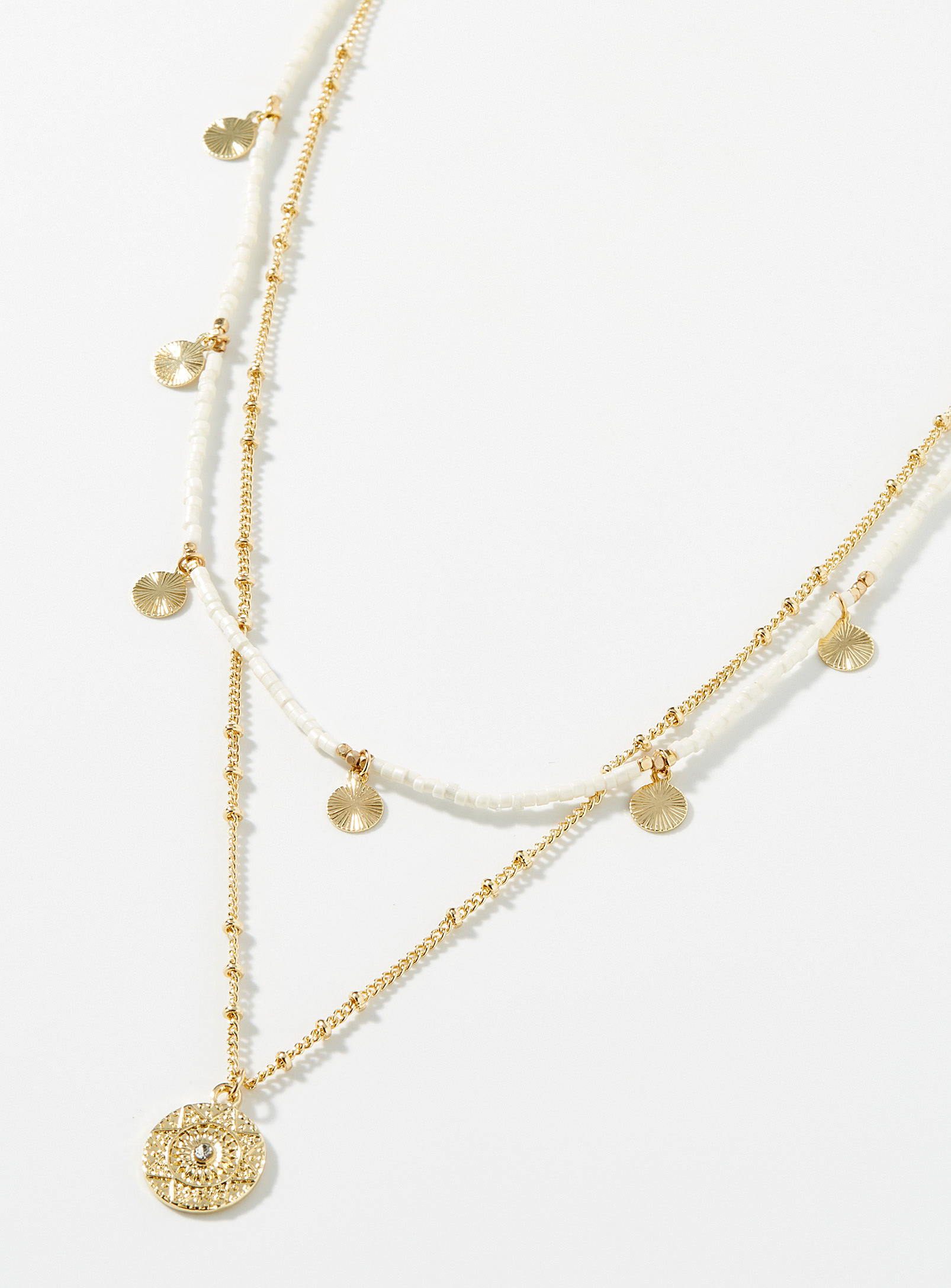 Simons - Women's Golden mandala necklace