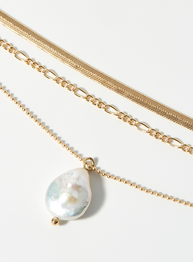 Pearl three-row necklace product image 3