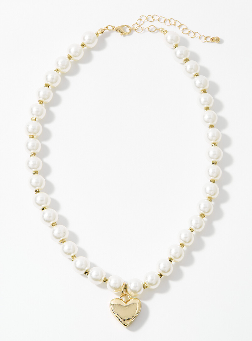 Xl Bead Heart Necklace