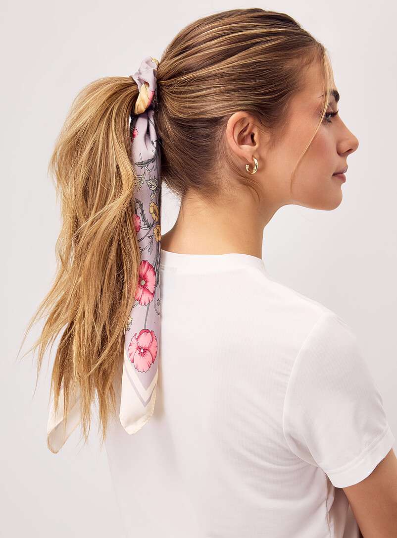 Patterned Scarf Scrunchie