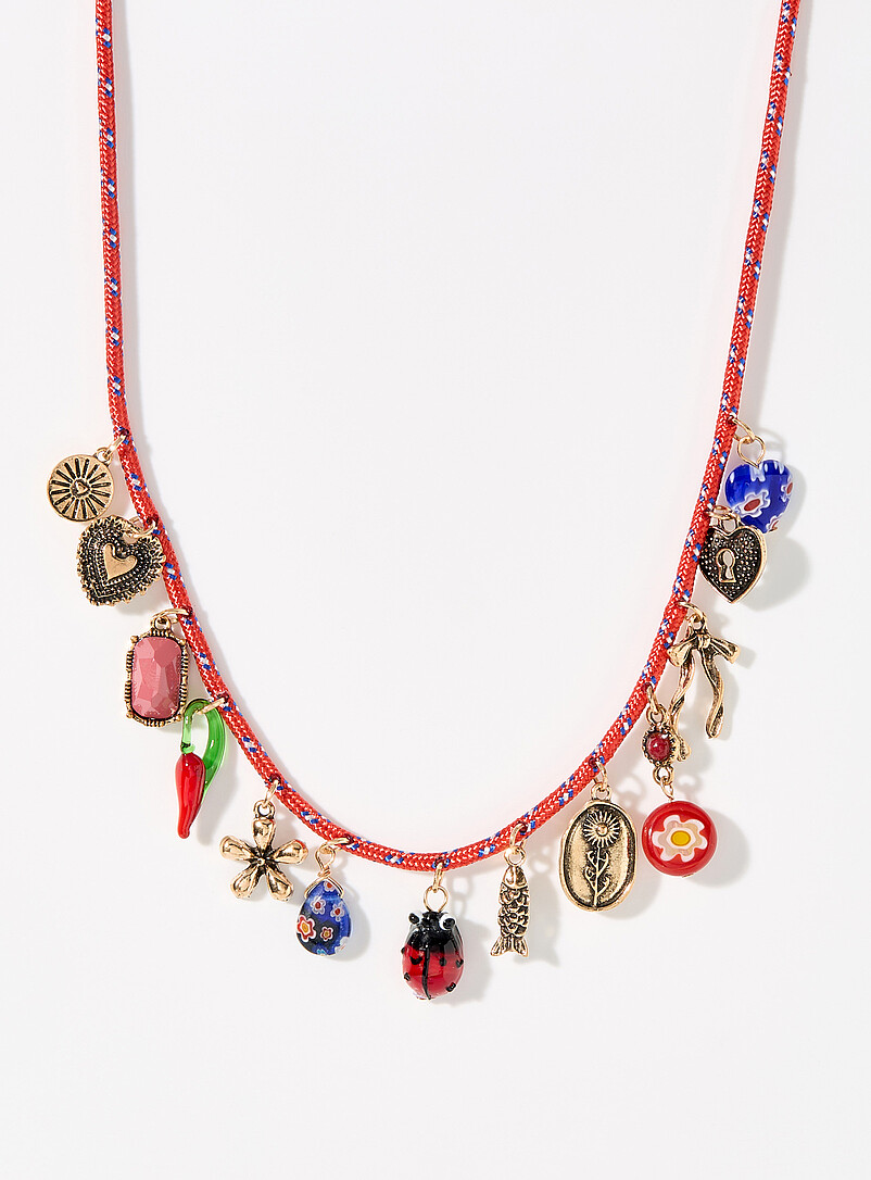 Whimsical charm cord necklace product image 2