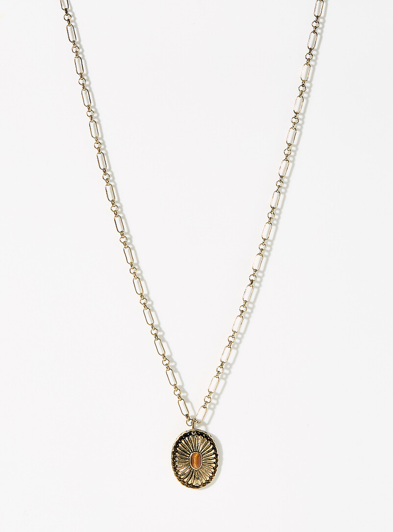 Western charm medallion chain product image (primary)