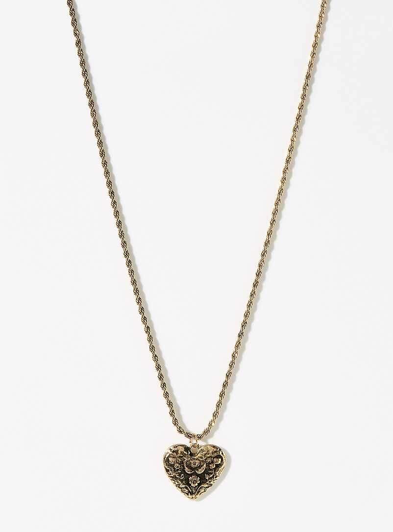 Antique heart medallion twisted chain product image (primary)