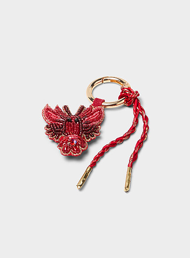 Beaded lobster bag charm