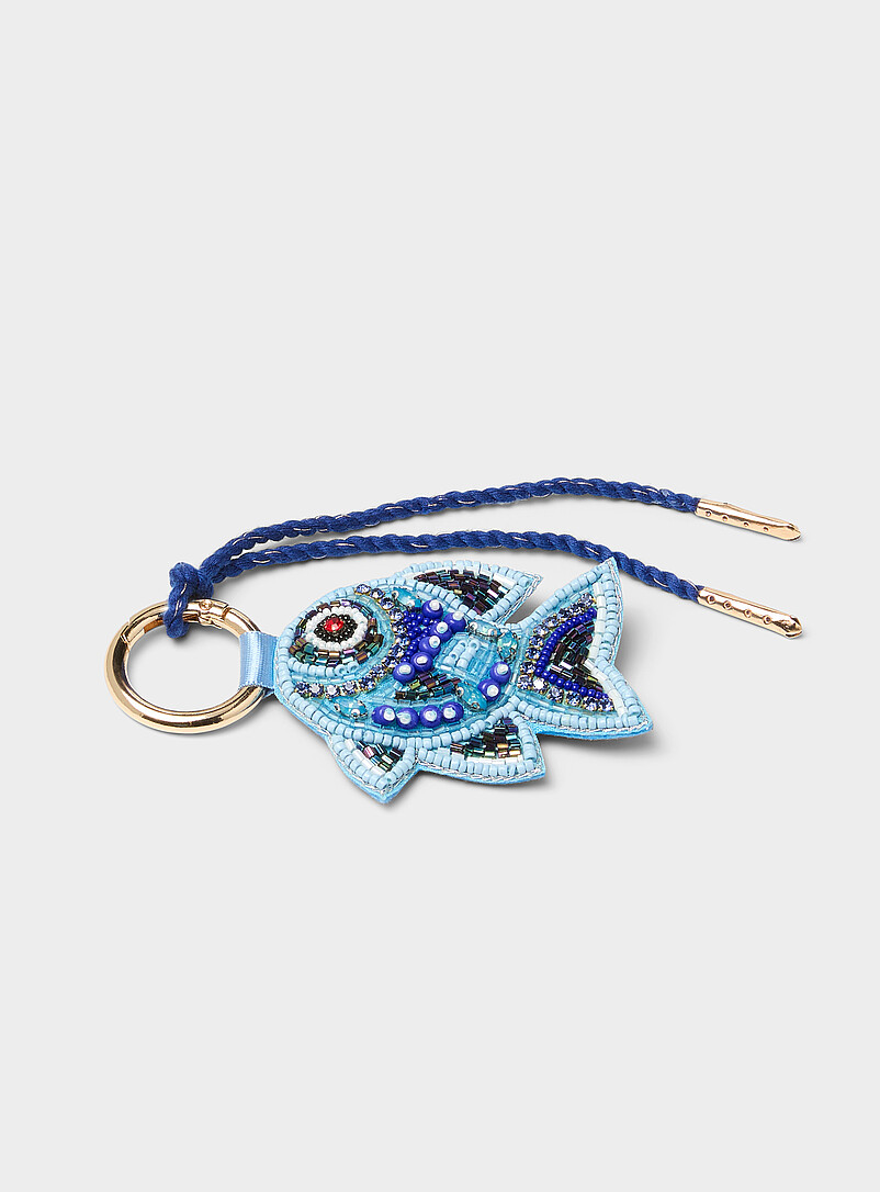 Beaded fish bag charm product image (primary)