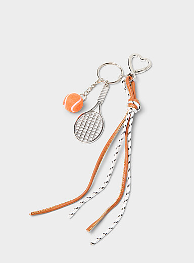 Tennis passion charm keychain