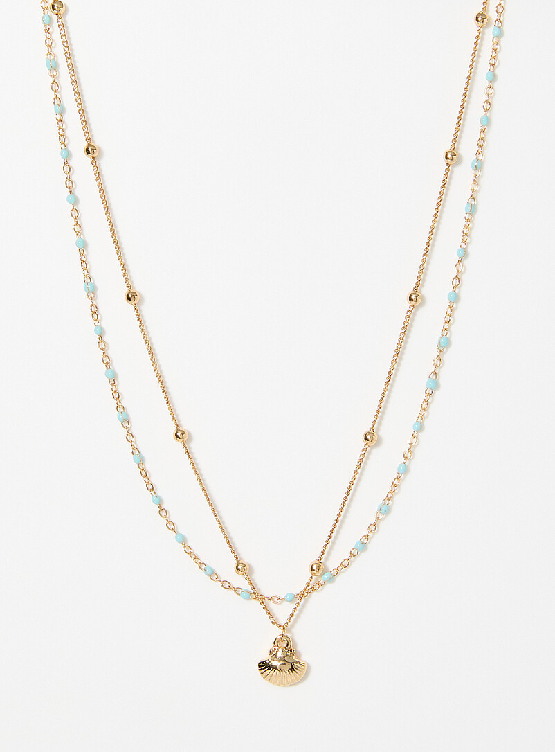 Bead And Seashell Chains Set Of 2