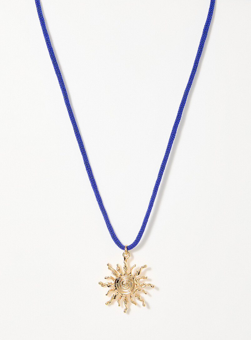 Sun Blue Cord Necklace