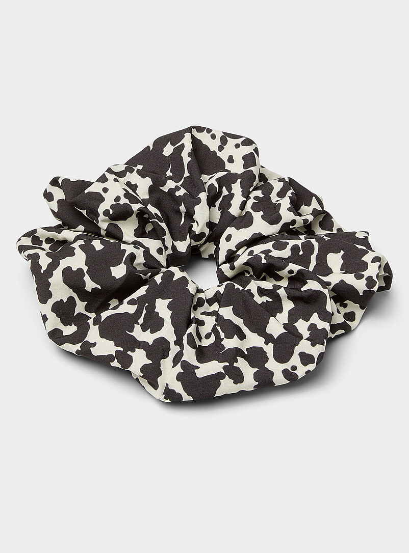 Cowhide pattern large scrunchie product image (primary)