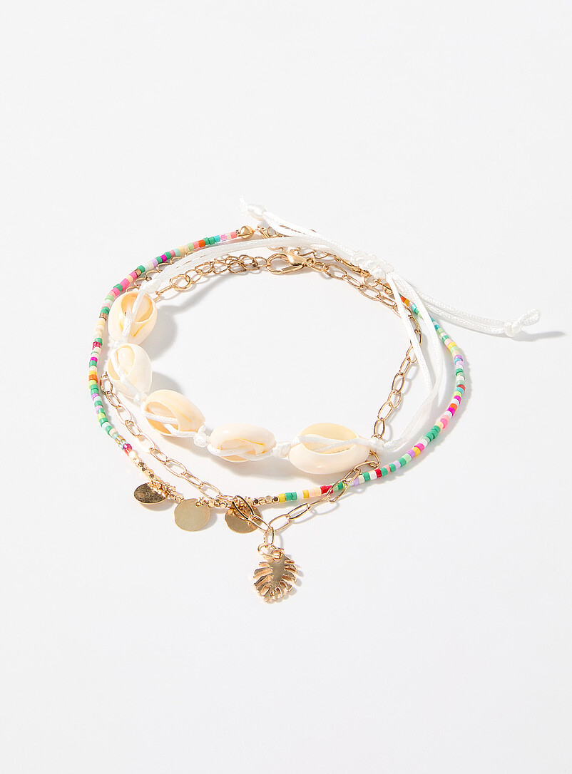 Summery Anklets Set Of 3