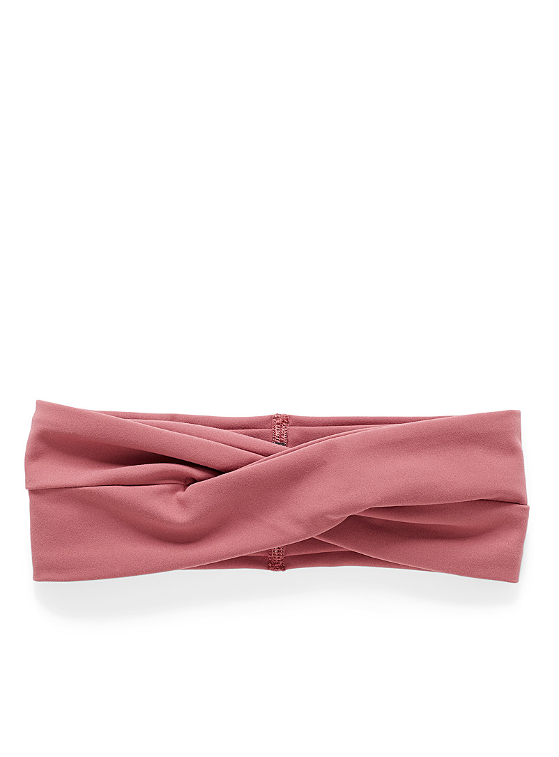 Vuori Pink Daily twisted jersey bandeau headband for women