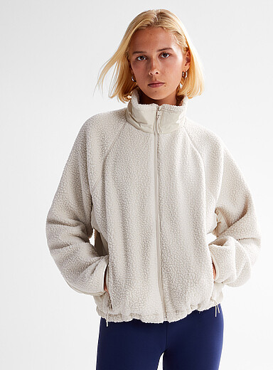 Vuori: La veste polaire moutonn&eacute; Alpine Ivoire - Beige cr&egrave;me pour femme