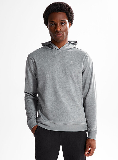 Vuori: Le sweat &agrave; capuche Ponto Gris ardoise pour homme