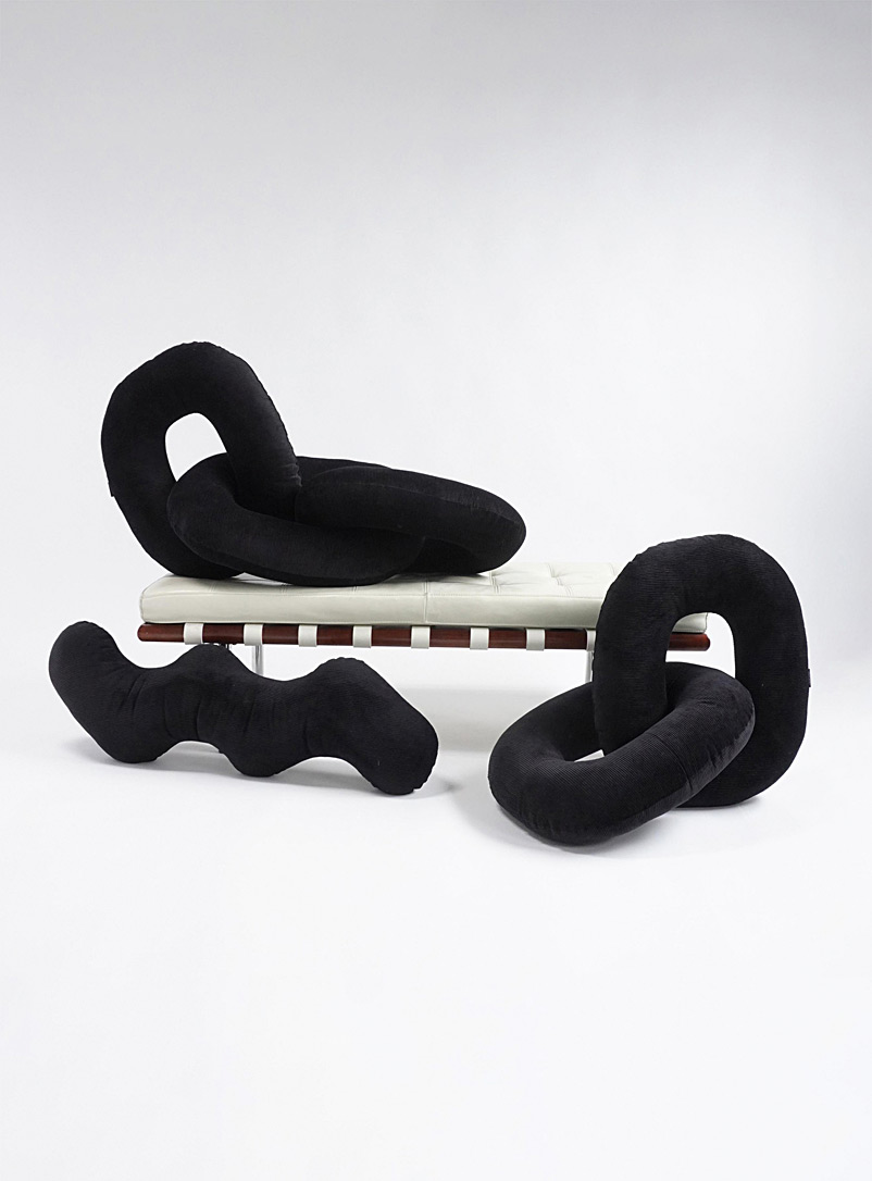 Annie Axtell Black Wiggle pillow Limited series