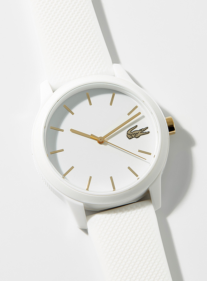 Lacoste White White silicone band watch for women