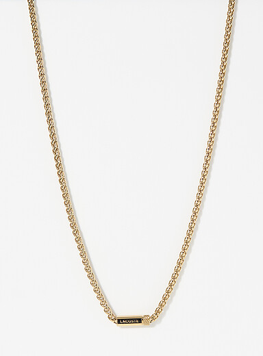 Lacoste Golden Yellow Gold palm-tree-link chain for men