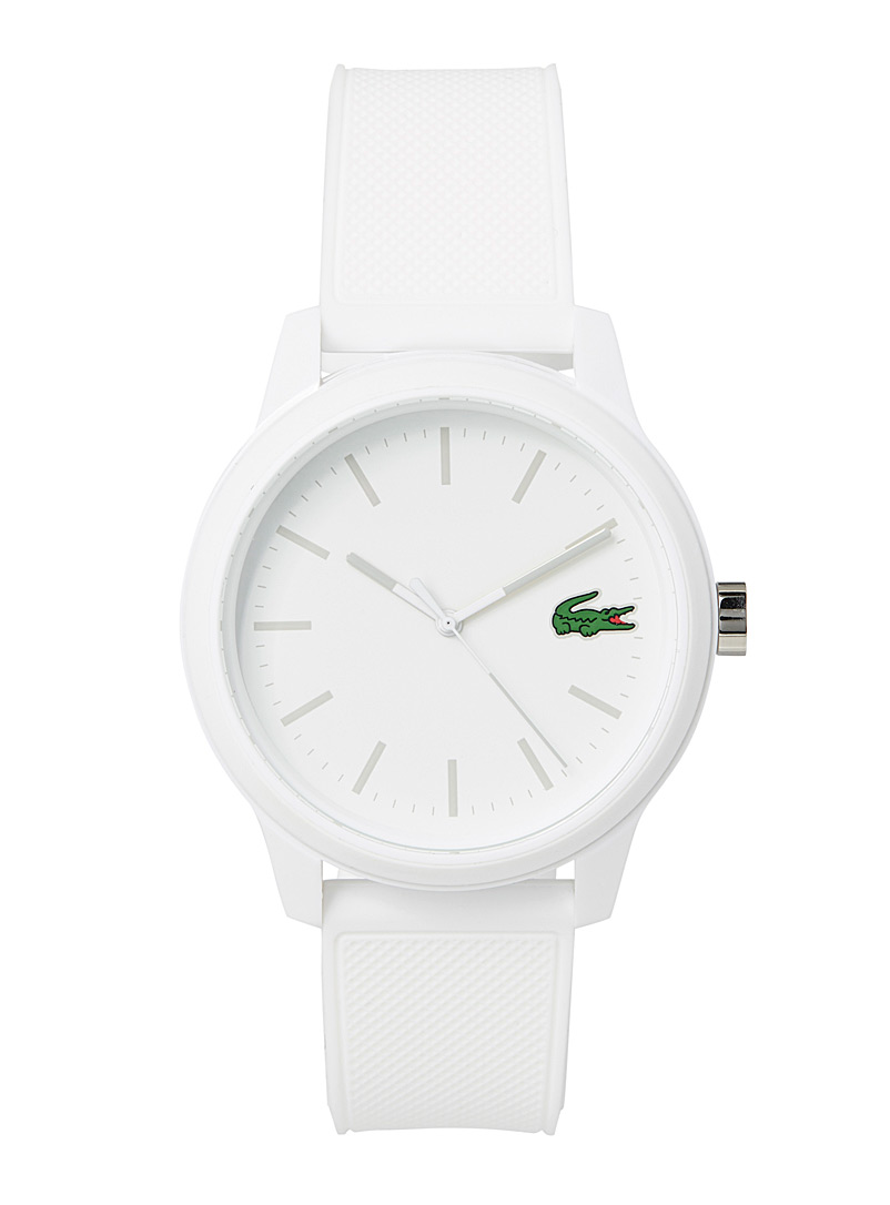 Lacoste: La montre couleur bracelet silicone Blanc pour homme