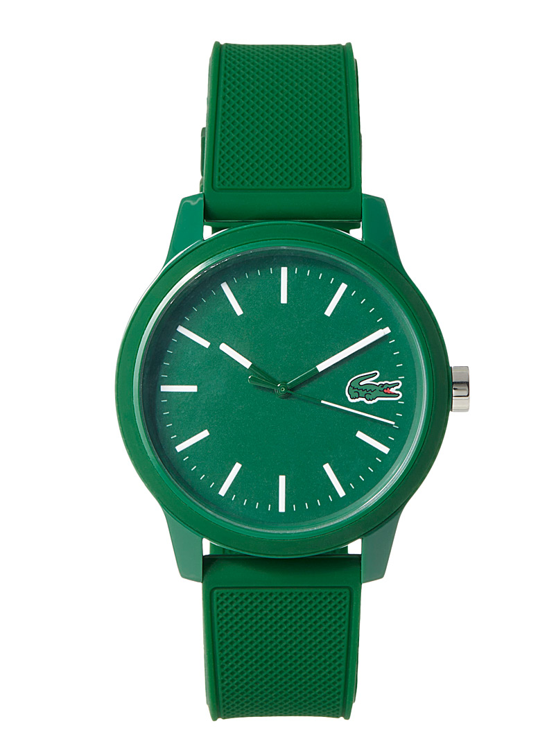 Lacoste: La montre couleur bracelet silicone Vert pour homme