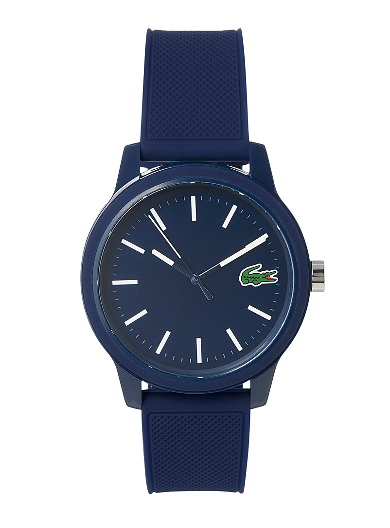 Lacoste: La montre couleur bracelet silicone Marine pour homme