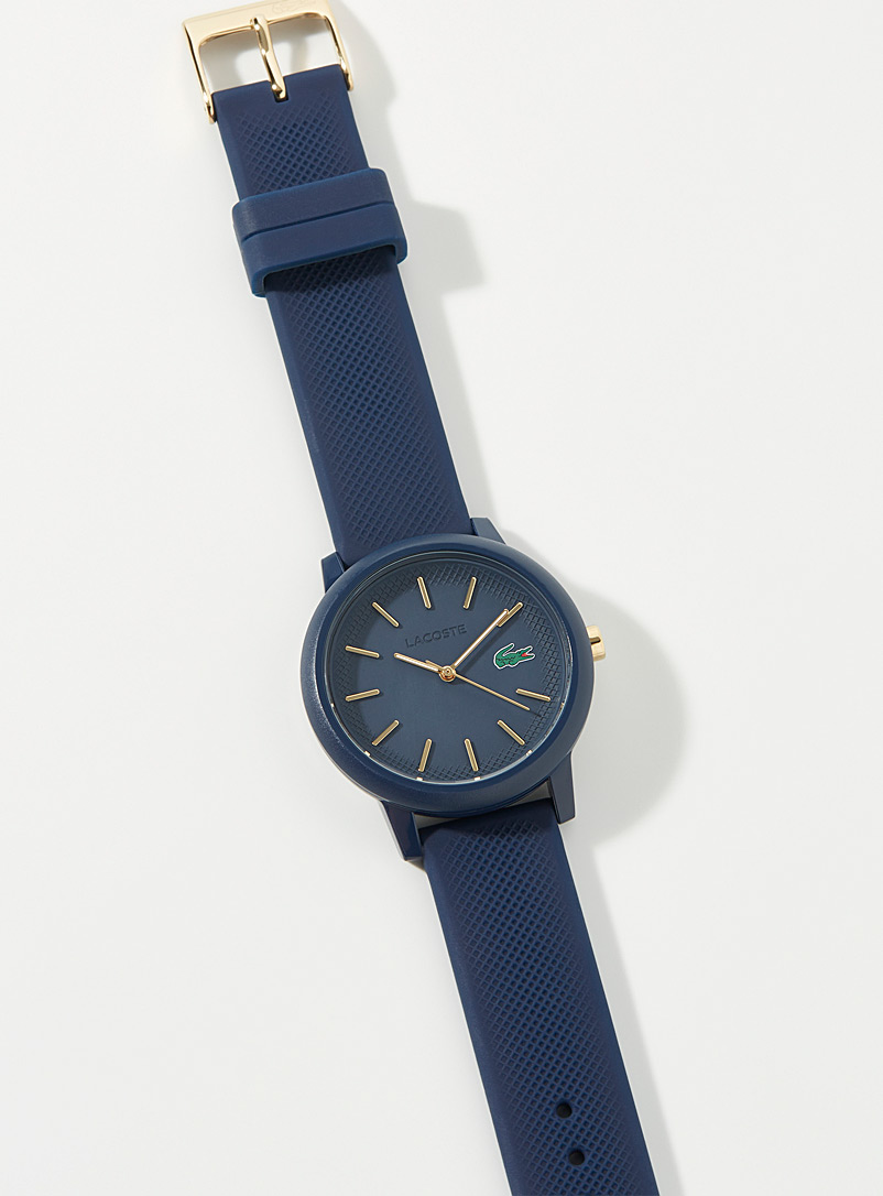 Lacoste Marine Blue Navy blue silicone watch for women