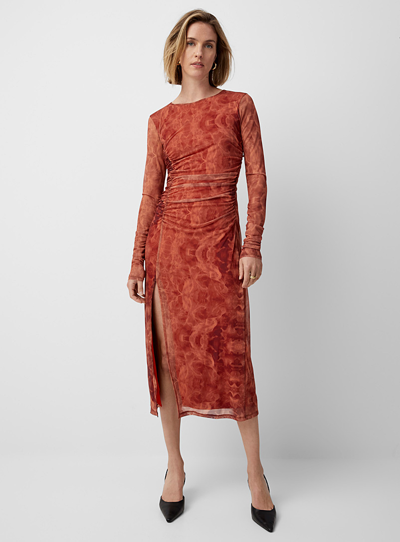 Sisley: La robe microfilet mirage incandescent Orange pour femme