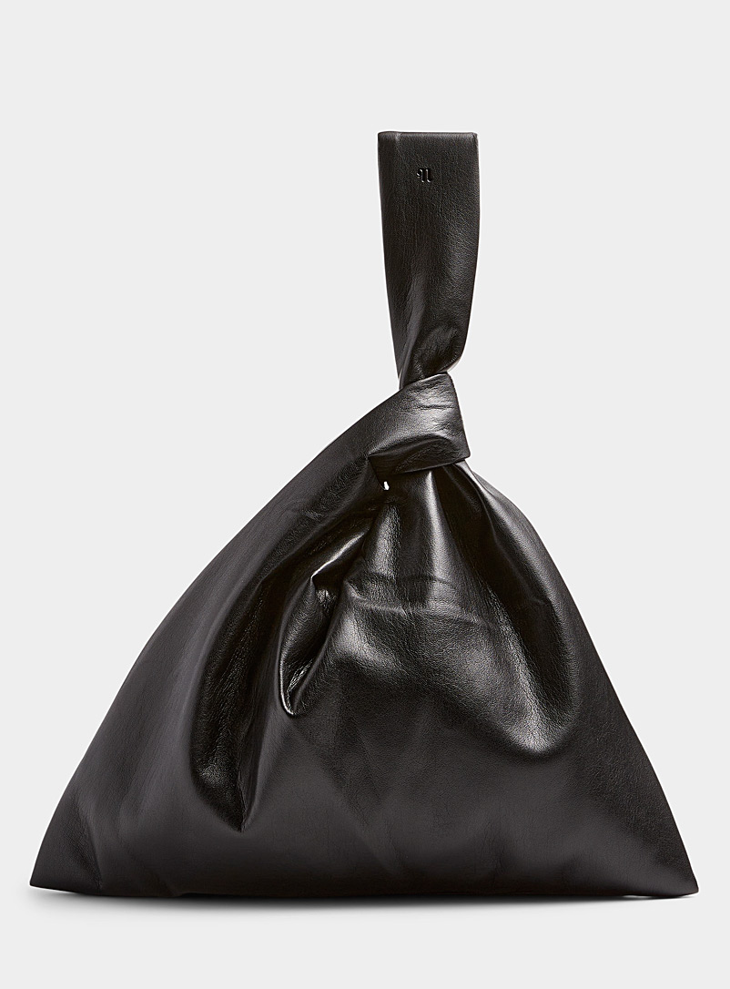 Nanushka Black Jen large vegan leather bag for women