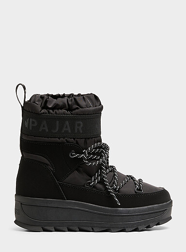 Pajar Canada Black Galaxy lace-up pull-on winter boots Women for women