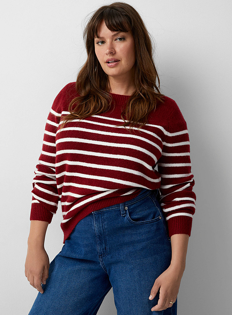 Contemporaine Ruby Red Boatneck sailor sweater for women