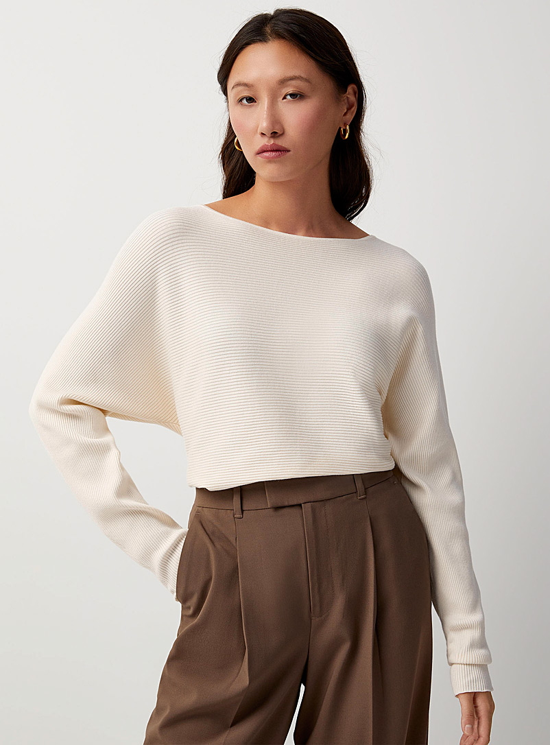 Say What Ribbed Dolman Sleeve Sweater