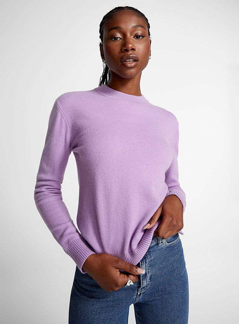 Icône Lilacs Pure wool crew-neck sweater for women
