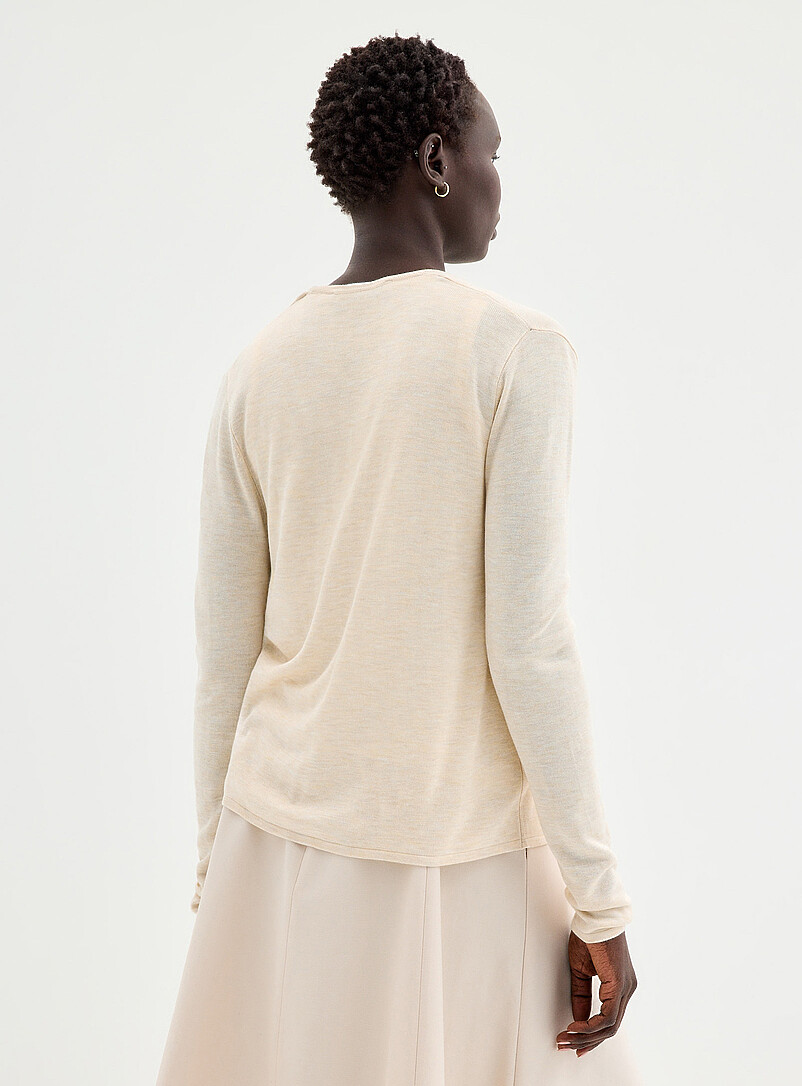 Contemporaine: Le cardigan ouvert tricot fluide Bleu marine - Bleu nuit pour femme