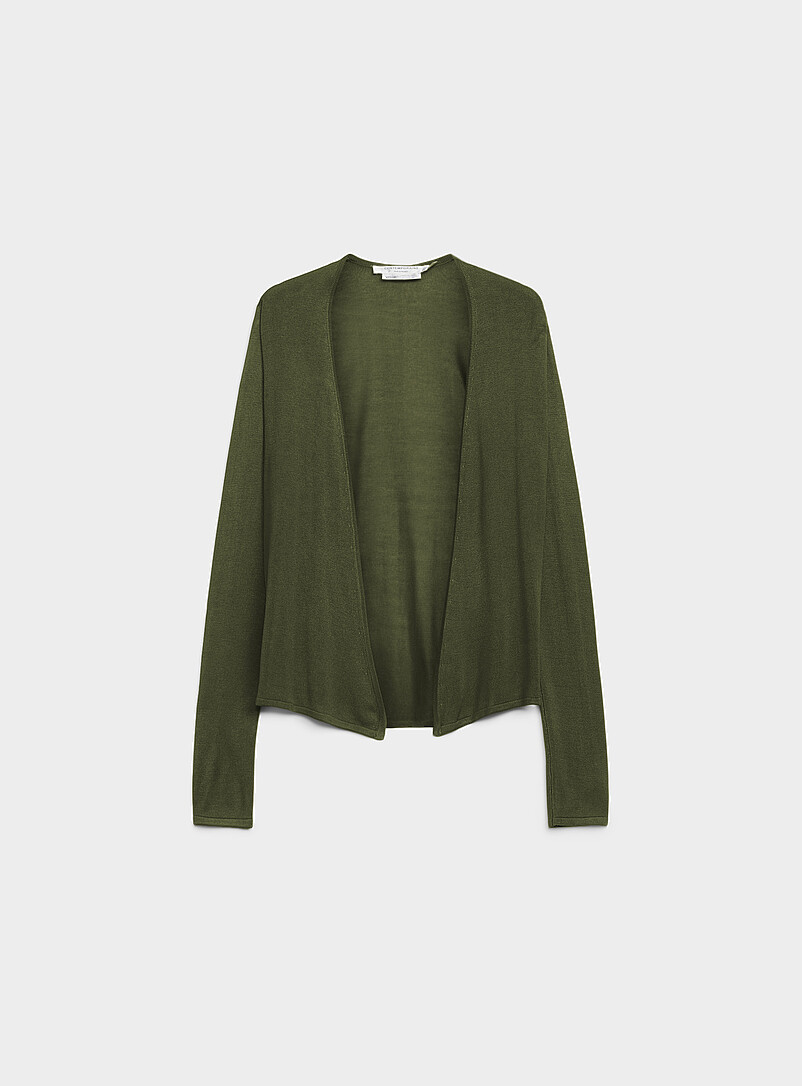 Contemporaine Sand Fluid-knit open-front cardigan for women