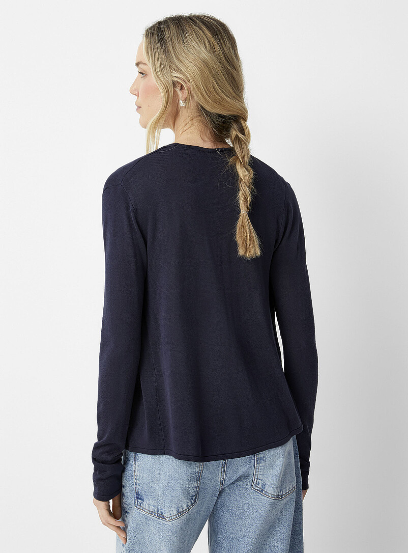 Contemporaine Sand Fluid-knit open-front cardigan for women