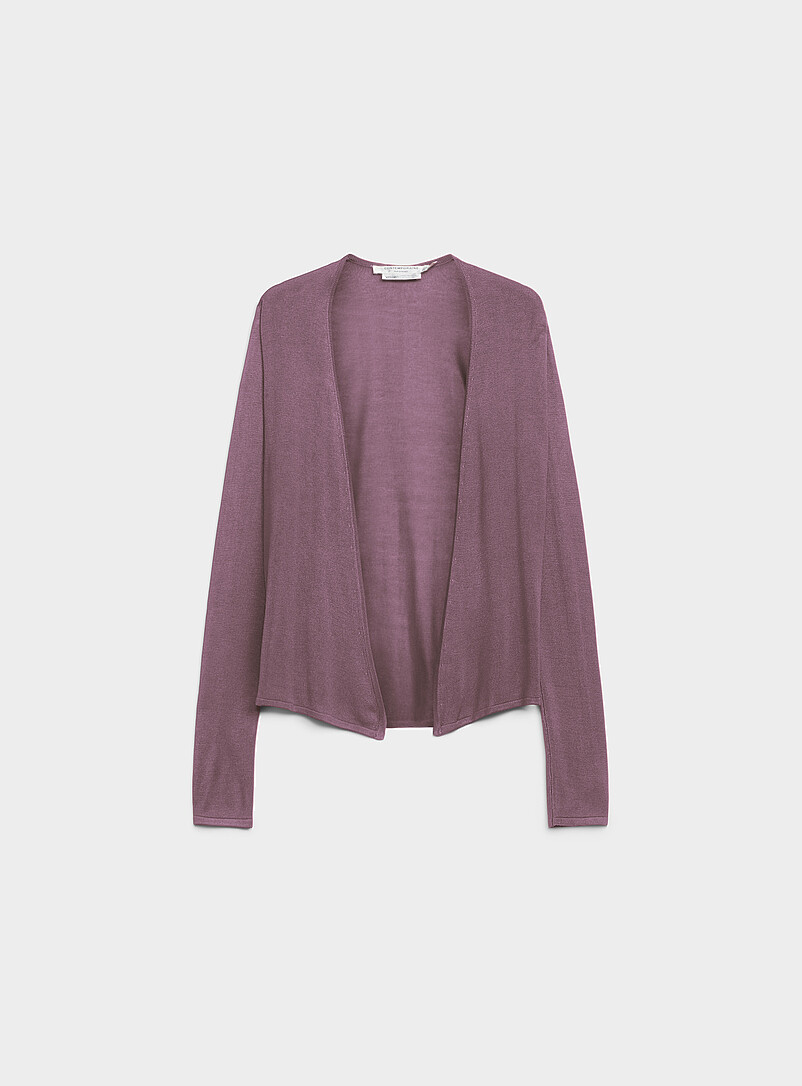 Contemporaine: Le cardigan ouvert tricot fluide Bleu marine - Bleu nuit pour femme