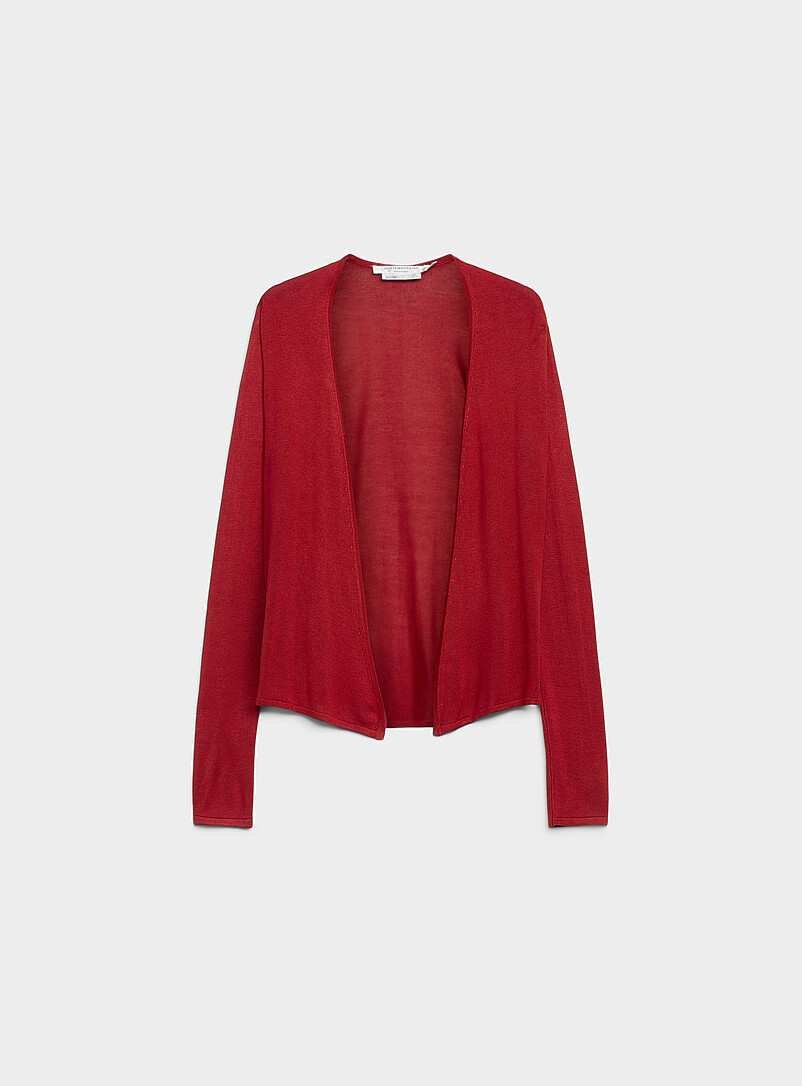 Contemporaine: Le cardigan ouvert tricot fluide Bleu marine - Bleu nuit pour femme