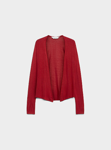 Le cardigan ouvert tricot fluide